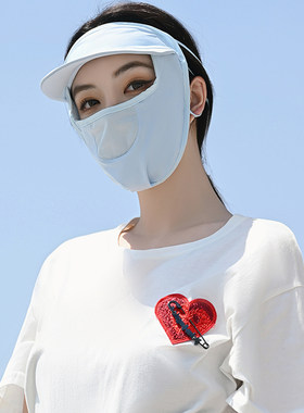 夏季女防紫外线帽檐脸基尼口罩