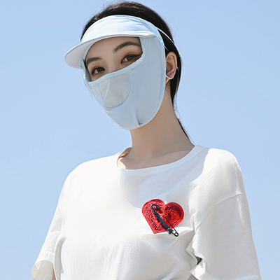 夏季女防紫外线帽檐脸基尼口罩