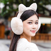 可爱猫耳朵毛绒耳罩女冬季 保暖骑行防冻耳暖护耳套耳捂子耳包防风