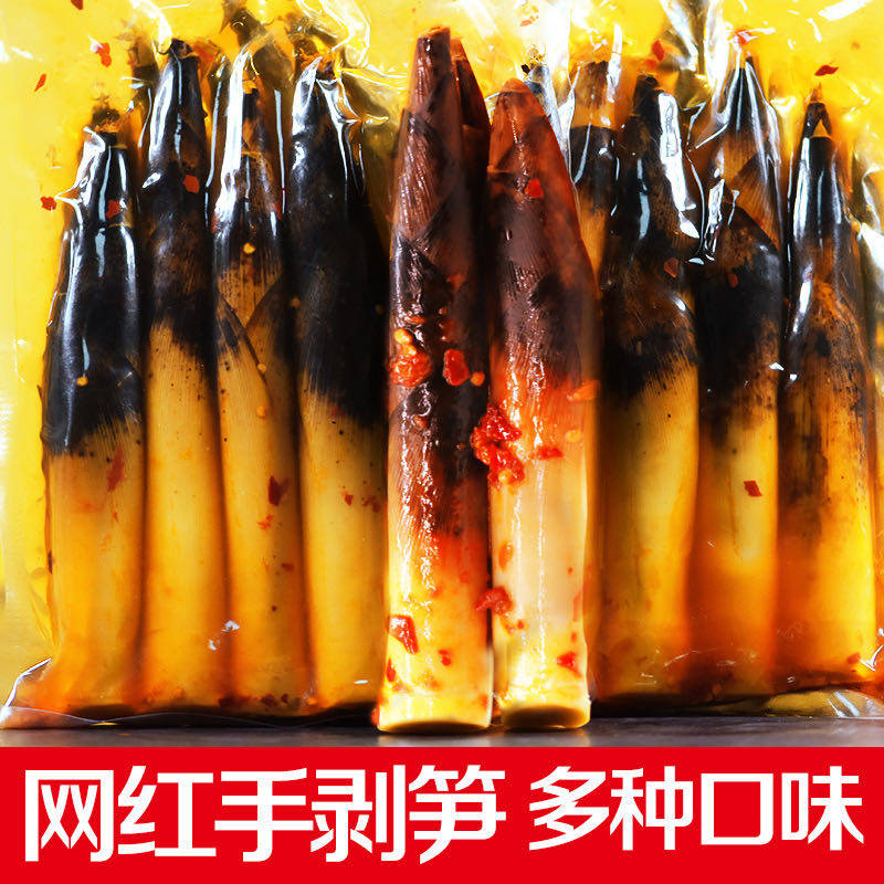 2025新货手剥笋开袋即食网红手拨笋竹笋泡椒竹笋尖酸笋休闲笋零食 - 实物图