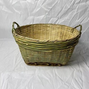 手工竹编鸡蛋小箩筐提篮篼粮食把竹筐收纳篓筐簸箕家用箩筐竹篓筐