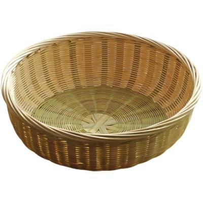 竹编竹篮子竹筐带底座家用水果篮果盘手工竹制品馒头筐点心篮竹篮