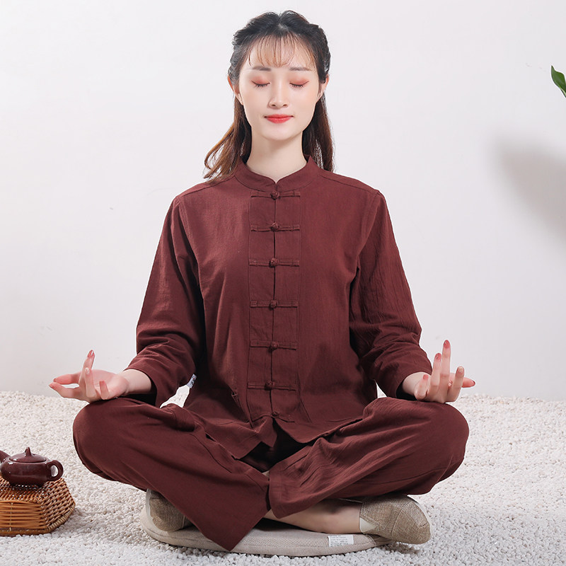 棉麻阔腿裤禅意男女装中式居士服