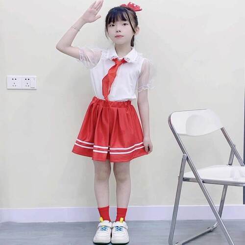 少年有志舞蹈服儿童红领巾演出服合唱服爱国爱党诗歌朗诵服表演服