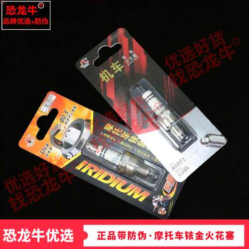恐龙牛摩托车配件适用建设 天戟125 天俊YB125SP 天隼铱金火花塞