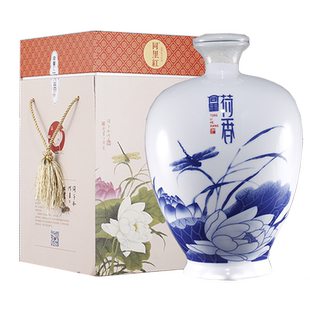 同里红荷香黄酒14度5L半干型10斤莲子荷叶手工冬酿花雕糯米酒瓶装