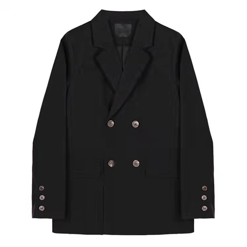 西装外套女2021年秋冬季新款韩版小众设计感黑色宽松休闲西服上衣