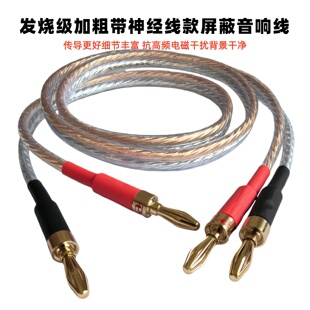 发烧香蕉头600支高纯无氧铜带神经线屏蔽音响线功放主机接音箱用