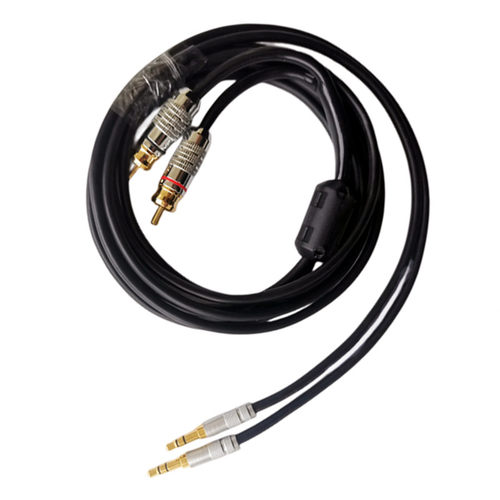 高保真双莲花转双3.5屏蔽音频线