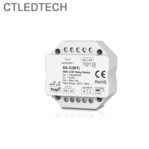上新 SS-C WT RF无线WiFi涂鸦智能音箱语音控制 继电器开关模块