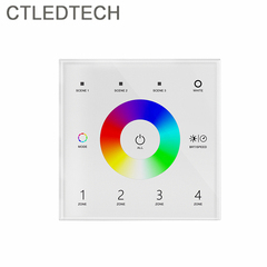 新款T14 DMX512 RGBW灯具触摸调光变色面板 RF无线 场景分区控制