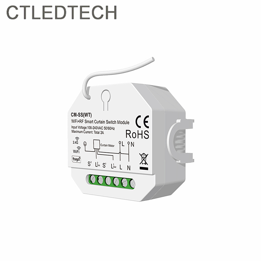 上新 CM-SS WiFi+RF智能窗帘电机开关控制器Tuya智能音箱家居模块