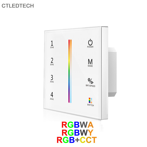 新款 86型DMX512控制面板 RGBWA RGBWY RGB+CCT变色调光 可分区