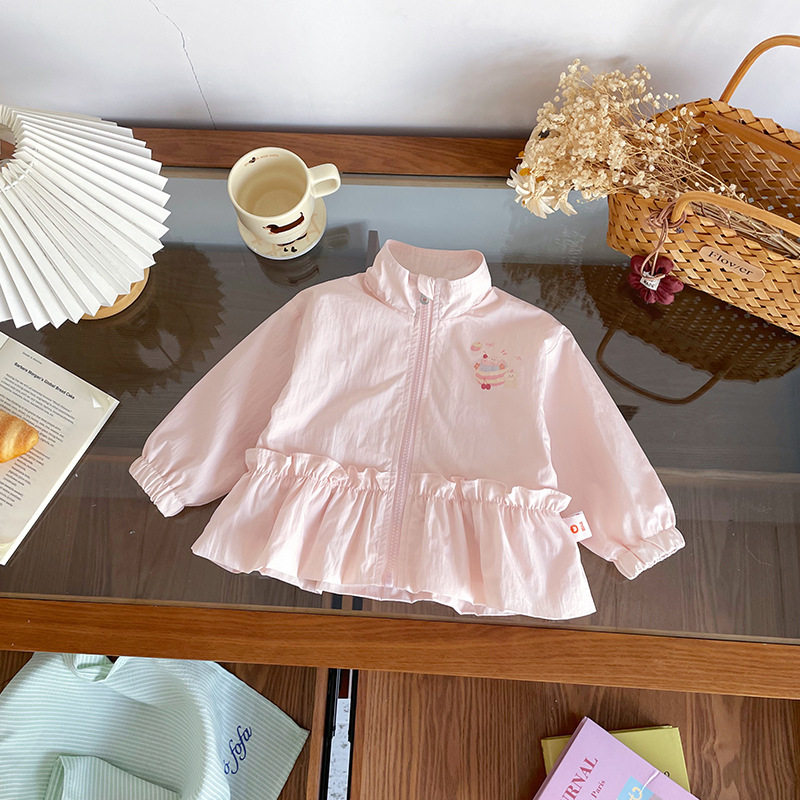 儿童外套2026春季新品女童木耳边立领拉链外套粉色小公主外衣可爱,童装/婴儿装/亲子装,普通外套,淘宝优惠券,粉丝福利购,淘宝优惠卷