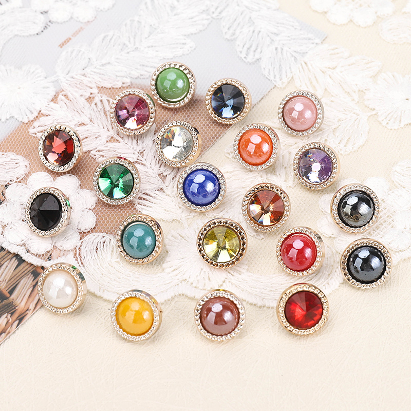 高档衬衫纽扣衣服女百搭珍珠