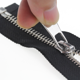 金属拉链5号开尾衣服门襟外套长款包包拉练黑白色羽绒服拉锁配件