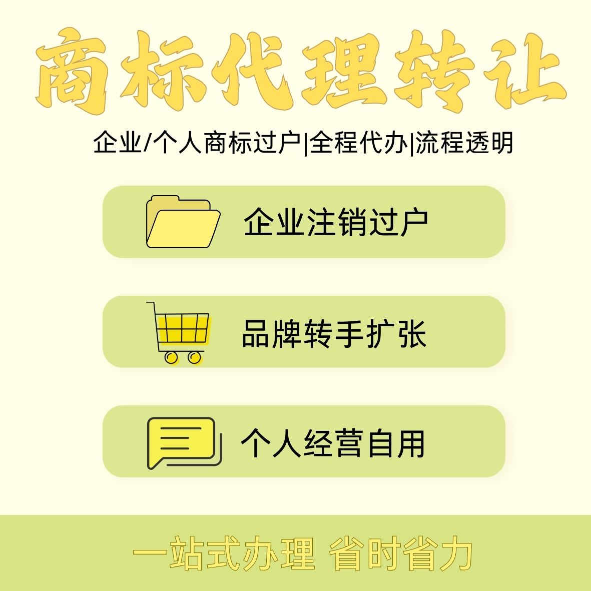 商标代转让移转1-45类全品类商标logo设计