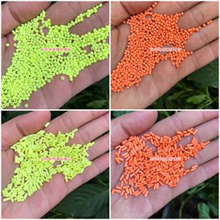 高温烤漆荧光黄色橙色均匀2mm米珠4.5mm管珠DIY手工材料玻璃米珠