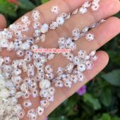DIY珠片5mm6mm8mm10mm透明油光米白色梅花亮片 手工花形珠片