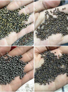 古铜色散珠玻璃米珠光环