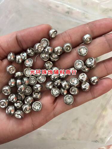 无孔银色闪钻手工钉珠
