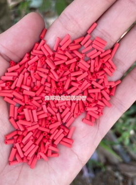 光环珠饰 6mm哑光瓷红色玻璃珠管DIY饰品磨砂管珠手工材料散珠