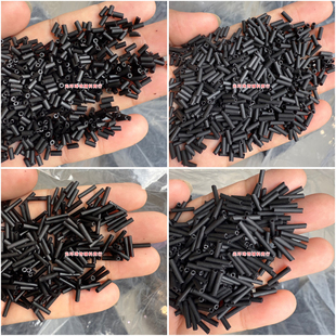 磨砂玻璃珠管4.5m6mm9mm12mm哑光管 黑色磨砂珠管DIY珠管服装辅料