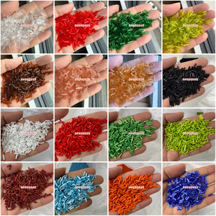 2*6mm均匀瓷实色管珠透明玻璃珠管DIY材料包手工制作材料服装辅料