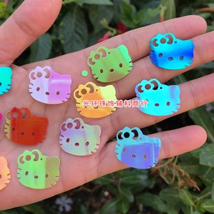 22mm混色彩色kitty猫头亮片儿童玩具亮片幼儿园手工珠片DIY材料