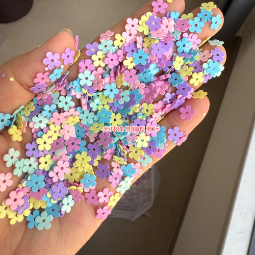 包邮7mm平梅花马卡龙色混色彩色梅花亮片缝衣服手工材料DIY饰品