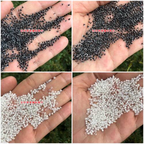 2mm3mm3.6mm透明透黑心白心米珠 手工材料 染心珠子 DIY串珠材料