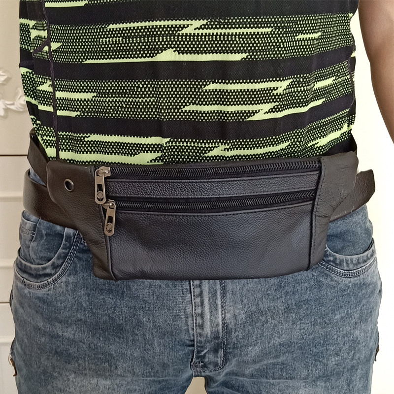 真皮腰包运动休闲户外跑步超薄