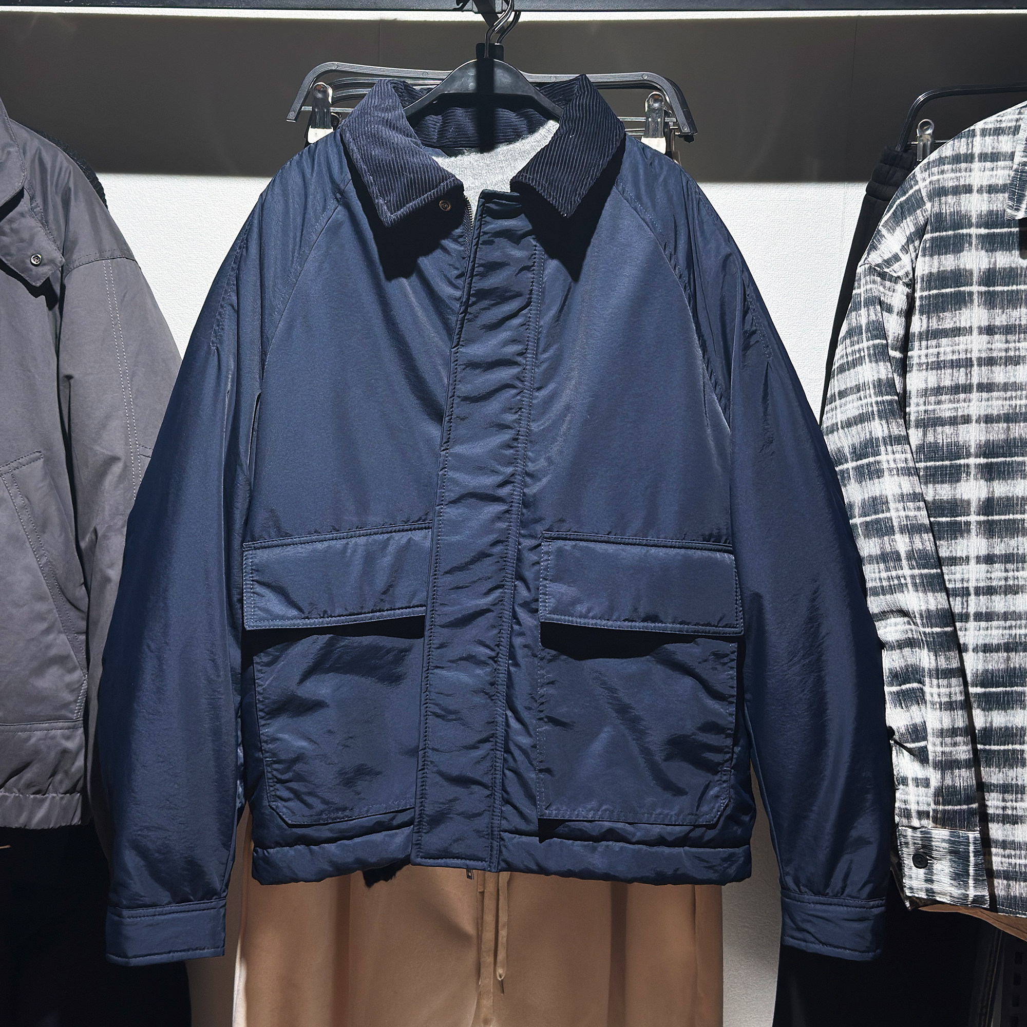 柜799！秋冬新品ZA男装拼接领口棉服翻领口袋饰夹克外套 3918631,男装,夹克,淘宝优惠券,粉丝福利购,淘宝优惠卷