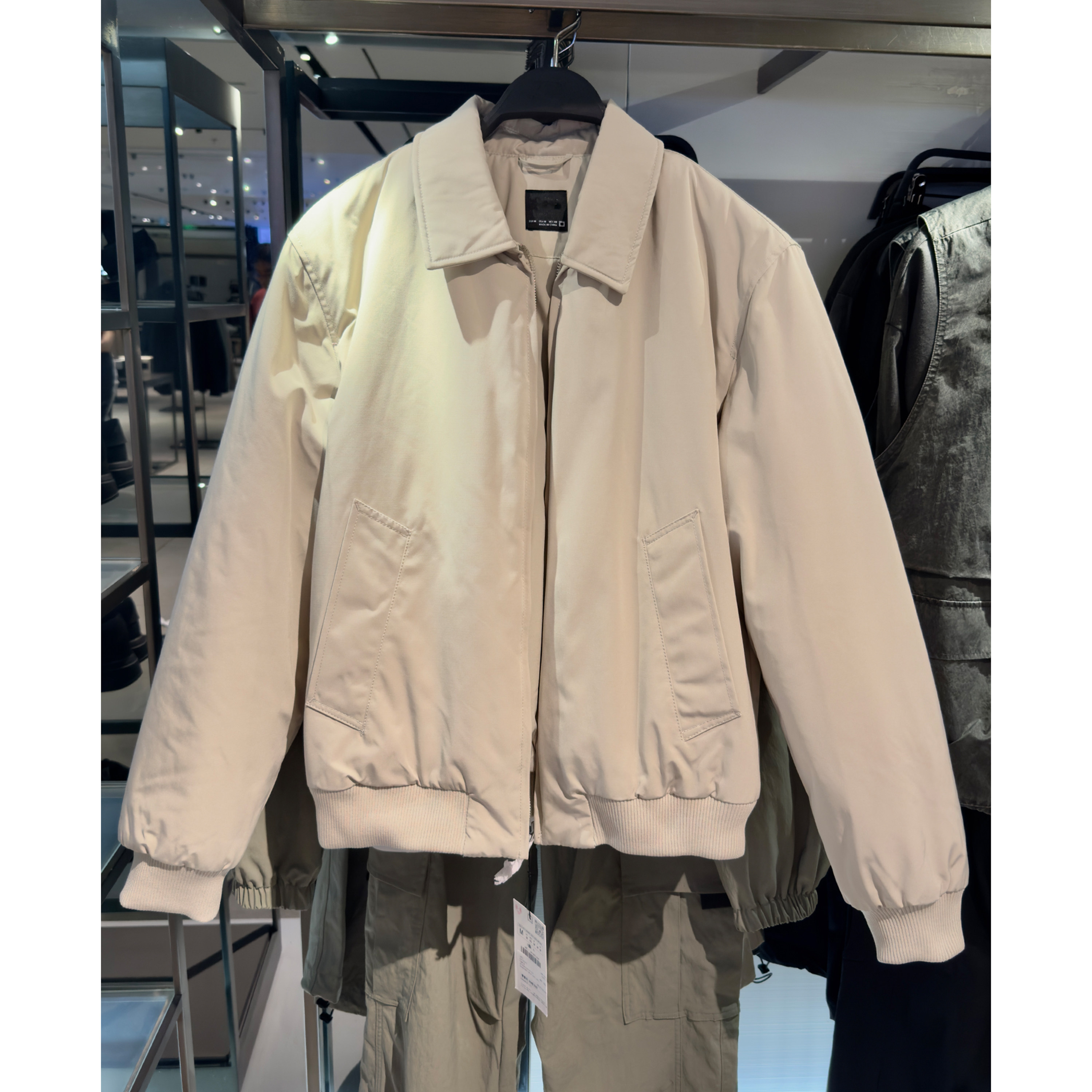 柜529！秋冬新品ZA男装科技面料棉服飞行员夹克外套棉衣 3918621