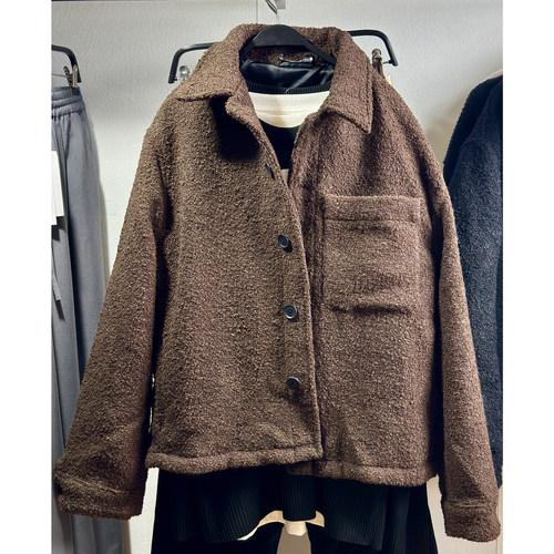 西班牙出口单秋冬珠皮呢夹克男