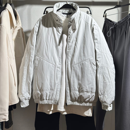 ZA男装科技面料立领棉服夹克外套