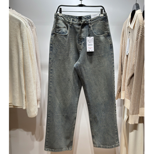 休闲牛仔长裤 柜329 多色选宽松直筒水洗美式 男装 4048400 25新品