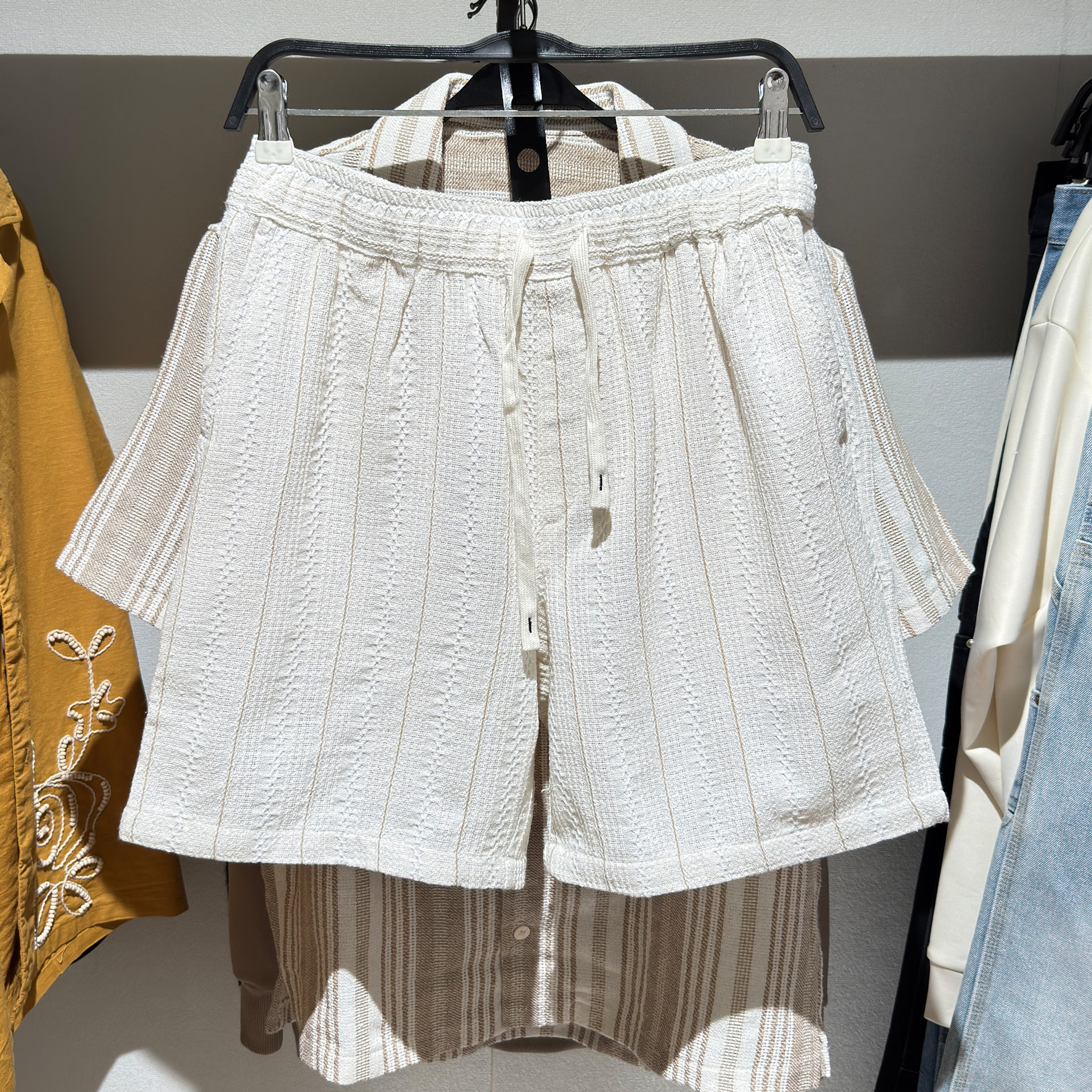 柜319！夏季新品 男装 条纹纹理舒适修身直筒休闲短裤 4140152,男装,短裤,淘宝优惠券,粉丝福利购,淘宝优惠卷