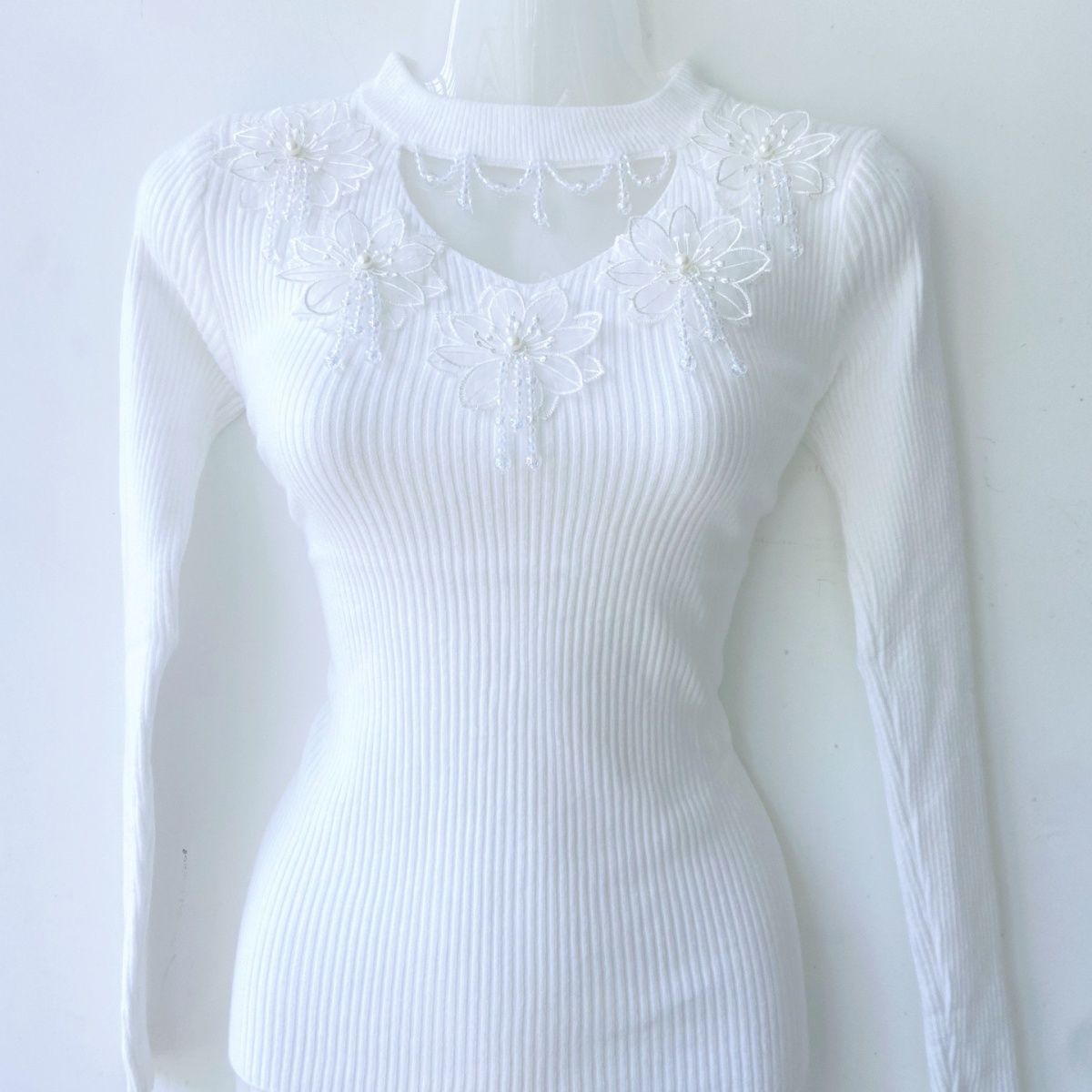 公主家967秋冬洋气针织衫新款女装长袖性感冬季修身毛衣上衣