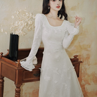 娃娃领绑带连衣裙 喇叭袖 公主家6806仙女蝴蝶秋冬款 长袖