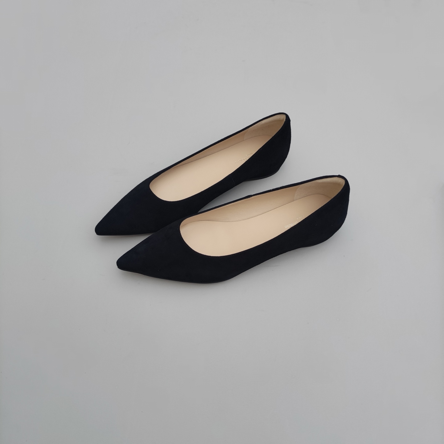 FEDERICA DI DONATO 包邮25新款尖头平底鞋女 内增高真皮羊绒单鞋