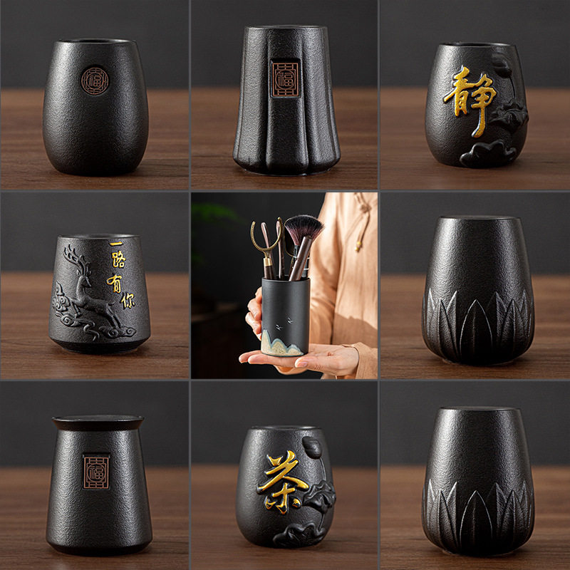 茶道六君子收纳筒单个茶筒泡茶工具收纳罐泡茶道瓶小花瓶桌面笔筒,收纳整理,茶具收纳盒,淘宝优惠券,粉丝福利购,淘宝优惠卷