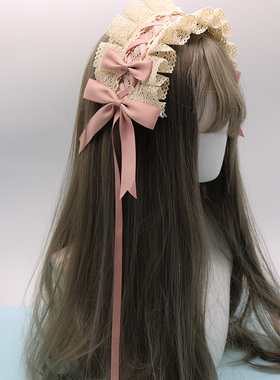 日系软妹Lolita发箍蕾丝发夹lolita甜美日常百搭发带蝴蝶结kc头饰
