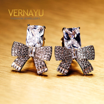 超闪微镶满钻耳钉女法式高级感名媛风气质耳环个性设计感耳饰耳夹