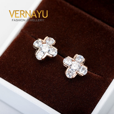 vernayu十字架防过敏配饰耳夹