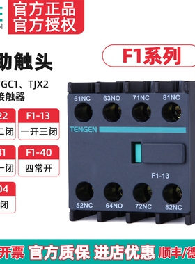 TENGEN天正 F1-22辅助触头TGC1交流接触器CJX2辅助F4-40/04/31/13