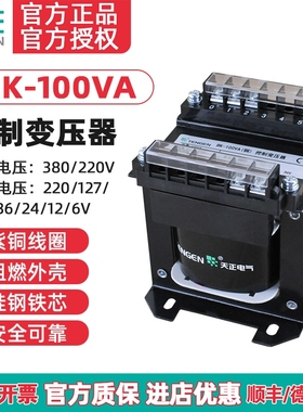 TENGEN天正 BK-100VA100W机床控制变压器380220110 36 24126V全铜