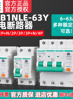 天正小体积漏电保护断路器TGB1NLE-63Y空气开关23P家用220V窄体型