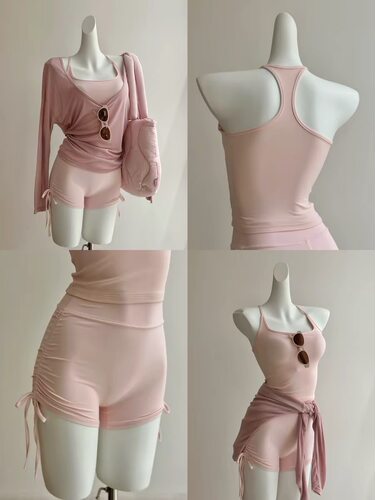独特漂亮瑜伽服套装女绝美普拉提训练服上衣夏季可外穿健身服背心
