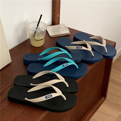 外穿休闲夹脚沙滩凉拖鞋 人字拖女夏韩版 居家用情侣防滑ins潮个性